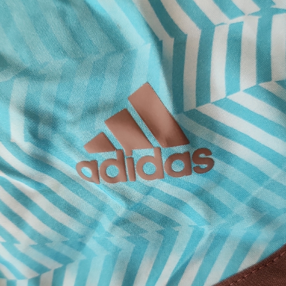 Adidas Women's Teal and Black Athletic Shorts - Picture 5 of 5